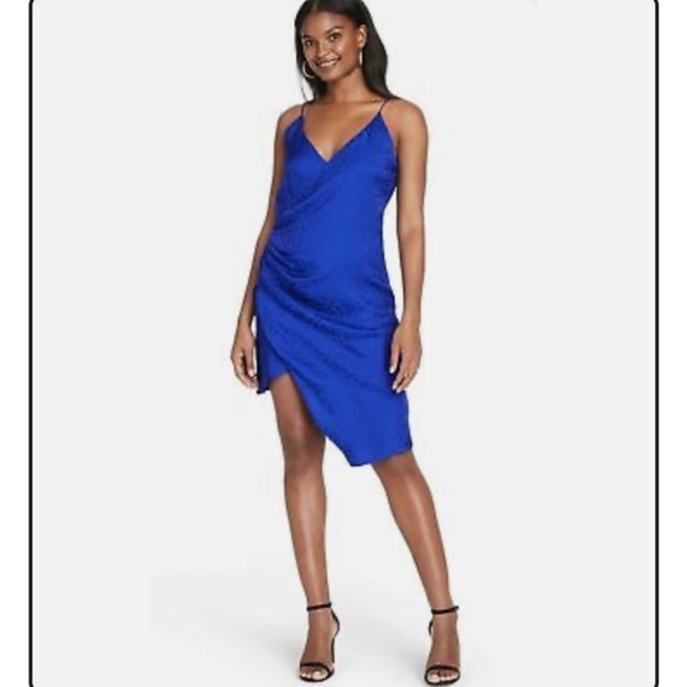 Cushnie Blue Asymmetrical Slip Dress for Cocktail